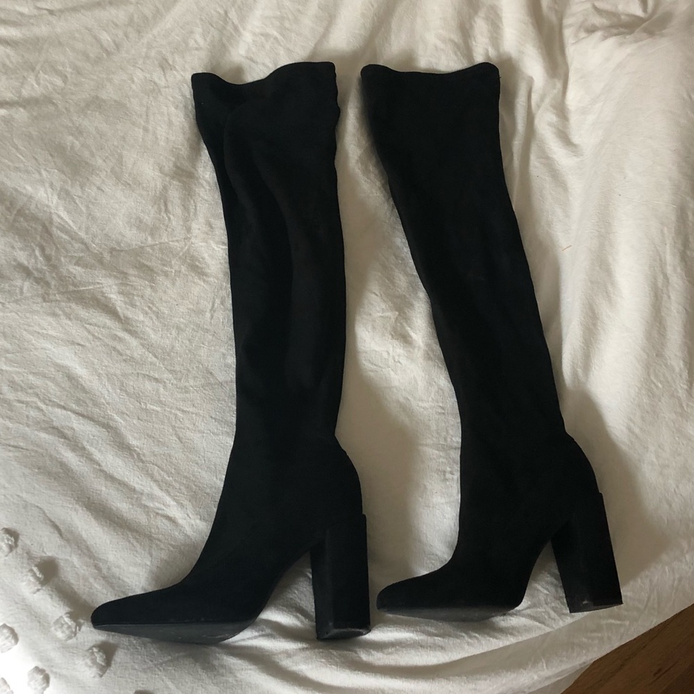 Steve Madden Everly over the knee boots suede